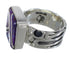 Magenta Turquoise Inlay Silver Southwestern Ring Size 6-3/4 AX88664
