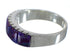 Genuine Sterling Silver Southwest Magenta Turquoise Inlay Ring Size 5-1/4 AX88677