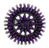 Magenta Turquoise Needlepoint Siver Ring Size 6-1/2 AX88724