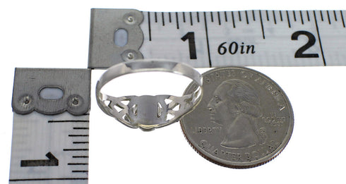 Jet Authentic Sterling Silver Southwest Ring Size 4-3/4 AX88985