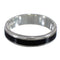 Jet Inlay Silver Southwest Ring Size 6-3/4 AX88994