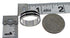 Silver Southwest Jet Inlay Jewelry Ring Size 7-3/4 AX89015