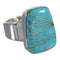 Turquoise Inlay Genuine Sterling Silver Southwestern Ring Size 5-1/2 AX88025