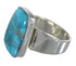 Sterling Silver Southwestern Turquoise Inlay Ring Size 4-3/4 AX88036