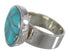 Southwestern Turquoise Silver Ring Size 6 AX88058