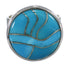 Turquoise Inlay Southwestern Silver Jewelry Ring Size 7 AX88074