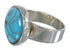 Southwest Sterling Silver Turquoise Ring Size 5-3/4 AX88077