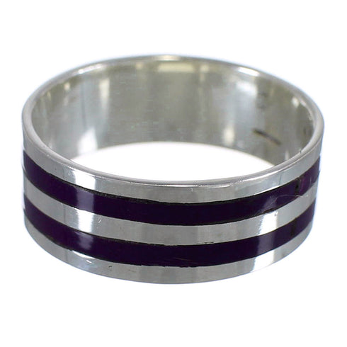 Sterling Silver Magenta Turquoise Jewelry Ring Size 7-1/2 FX92137