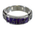 Authentic Sterling Silver Magenta Turquoise Water Wave Ring Size 5-3/4 FX92184