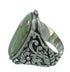 Turquoise And Sterling Silver Southwest Flower Ring Size 5-1/4 RX87406