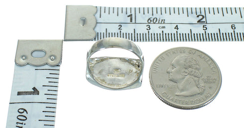 Authentic Sterling Silver Turquoise Jewelry Ring Size 8-1/4 RX87657