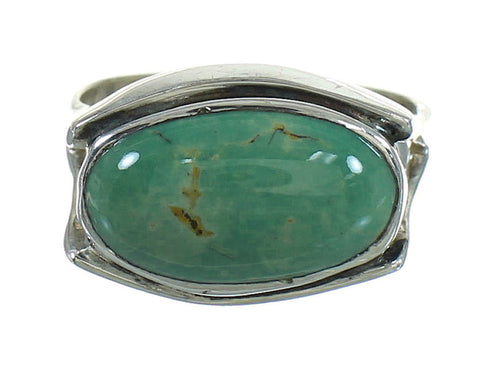 Southwestern Turquoise Sterling Silver Ring Size 7-1/2 RX87669