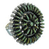 Turquoise Southwest Sterling Silver Needlepoint Ring Size 8 QX87052