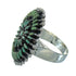 Southwestern Silver Turquoise Needlepoint Ring Size 8-1/2 QX87067