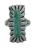 Turquoise Genuine Sterling Silver Ring Size 7 AX89334
