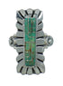 Turquoise Inlay Southwest Silver Ring Size 5 AX89347