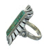 Turquoise Inlay Southwest Silver Ring Size 5 AX89347