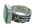 Turquoise Inlay Sterling Silver Southwestern Ring Size 8-1/4 AX89355