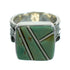 Southwestern Turquoise Inlay Genuine Sterling Silver Jewelry Ring Size 8-1/4 AX89384