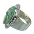 Turquoise Inlay Authentic Sterling Silver Southwest Ring Size 5-1/4 AX89393