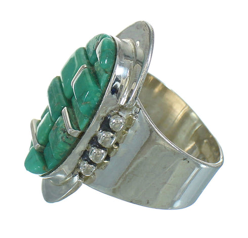 Turquoise Silver Southwest Ring Size 7 AX89649
