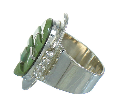 Turquoise Genuine Sterling Silver Southwest Jewelry Ring Size 6-1/2 AX89653