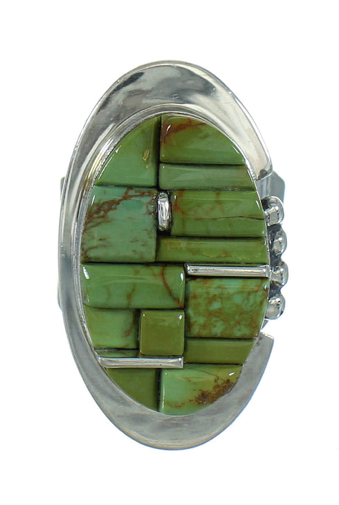 Sterling Silver Southwestern Jewelry Turquoise Ring Size 5 AX89661