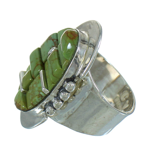 Sterling Silver Southwest Jewelry Turquoise Ring Size 5-1/4 AX89659