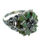 Turquoise Flower Dragonfly Genuine Sterling Silver Ring Size 6-1/4 RX88094