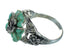 Turquoise Authentic Sterling Sterling Dragonfly And Flower Ring Size 7-1/4 RX88098