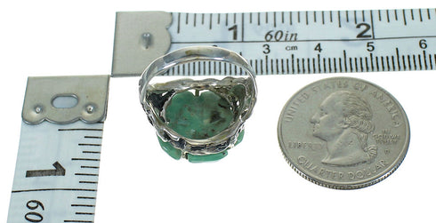 Turquoise Authentic Sterling Sterling Dragonfly And Flower Ring Size 7-1/4 RX88098