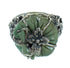 Sterling Silver Turquoise Flower And Dragonfly Jewelry Ring Size 4-1/4 RX88119