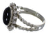 Southwest Authentic Sterling Silver And Jet Ring Size 6-3/4 RX88762