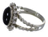 Jet And Genuine Sterling Silver Ring Size 5-3/4 RX88285