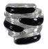 Jet Sterling Silver Southwest Jewelry Ring Size 6-3/4 RX88368