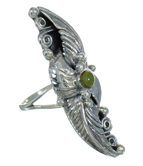 Genuine Sterling Silver Turquoise Southwest Ring Size 7-1/2 AX90426