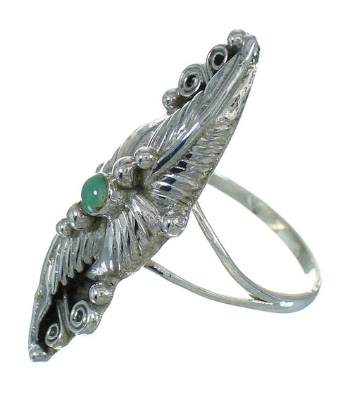Sterling Silver Turquoise Southwestern Ring Size 5-3/4 AX90428