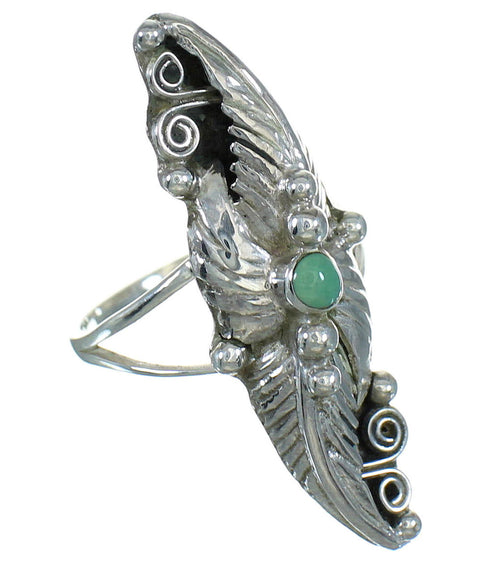 Turquoise Authentic Sterling Silver Southwestern Ring Size 5-3/4 AX90451