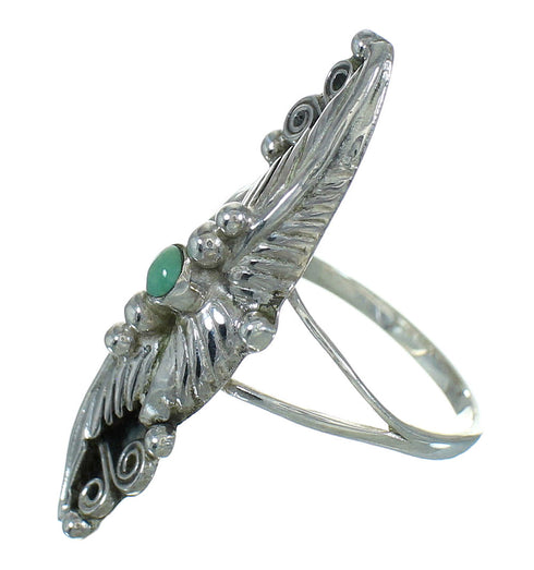Turquoise Authentic Sterling Silver Southwestern Ring Size 5-3/4 AX90451