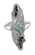 Southwest Turquoise Jewelry Sterling Silver Ring Size 8-1/2 AX90466
