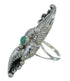 Southwestern Authentic Sterling Silver Turquoise Ring Size 7-1/4 AX90479