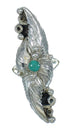 Southwest Silver Jewelry Turquoise Ring Size 7-1/2 AX90486