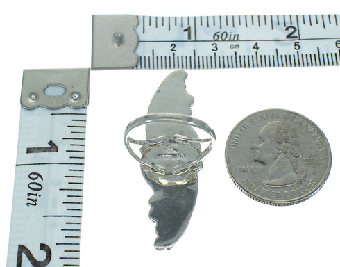 Southwestern Silver Jewelry Turquoise Ring Size 5-3/4 AX90488