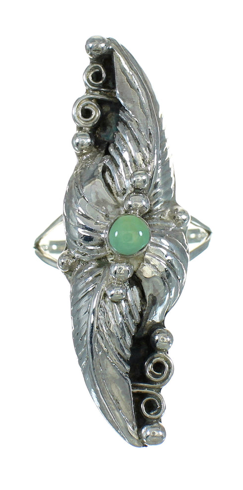 Genuine Sterling Silver Southwestern Jewelry Turquoise Ring Size 6 AX90508