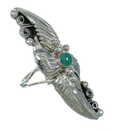 Turquoise Silver Ring Size 7 AX90535