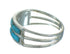 Sterling Silver Turquoise Inlay Ring Size 5-1/4 FX91583
