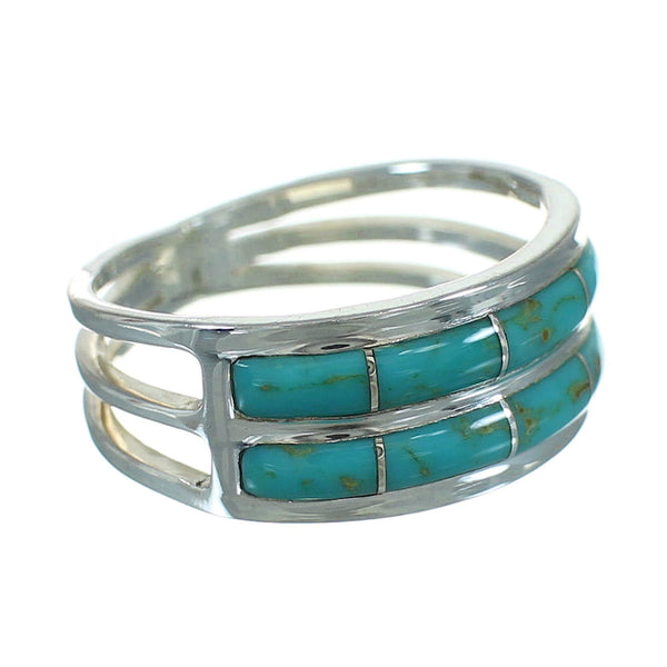 Sterling Silver Turquoise Jewelry Ring Size 5-1/4 FX91643