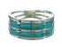 Authentic Sterling Silver Turquoise Inlay Ring Size 5-3/4 FX91644