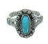 Southwestern Turquoise Sterling Silver Ring Size 7-3/4 QX86045