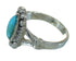 Southwestern Turquoise Sterling Silver Ring Size 7-3/4 QX86045